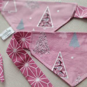 Bandana per cani Alberelli Rosa