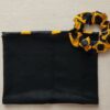 Scaldacollo in maglina nera interno jersey a pois con Scrunchie coordinato