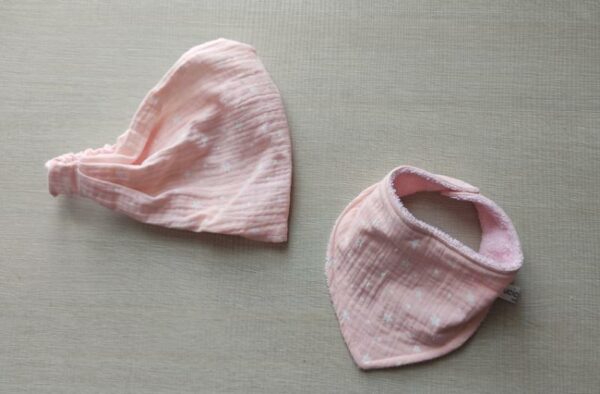 B&B bavaglino e bandana stelline rosa