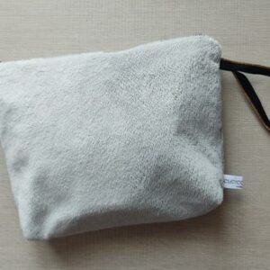 Pochette in Bamboo morbido grigio ghiaccio