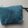 Pochette in Bamboo morbido verde petrolio