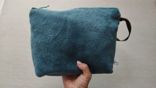 Pochette in Bamboo morbido verde petrolio - immagine 4