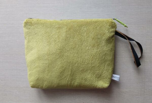 Pochette in Bamboo morbido verde mela