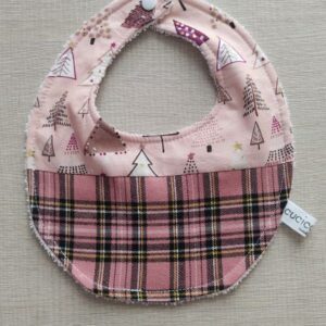 Bavaglino Natalizio Alberelli Rosa