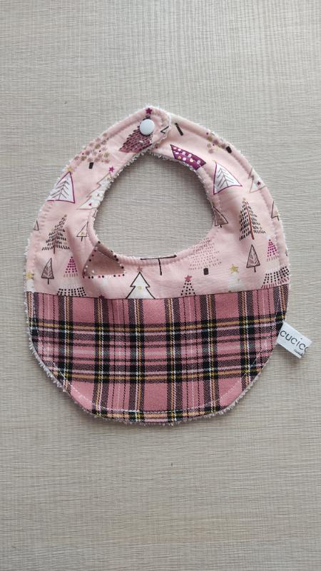 Bavaglino Natalizio Alberelli Rosa