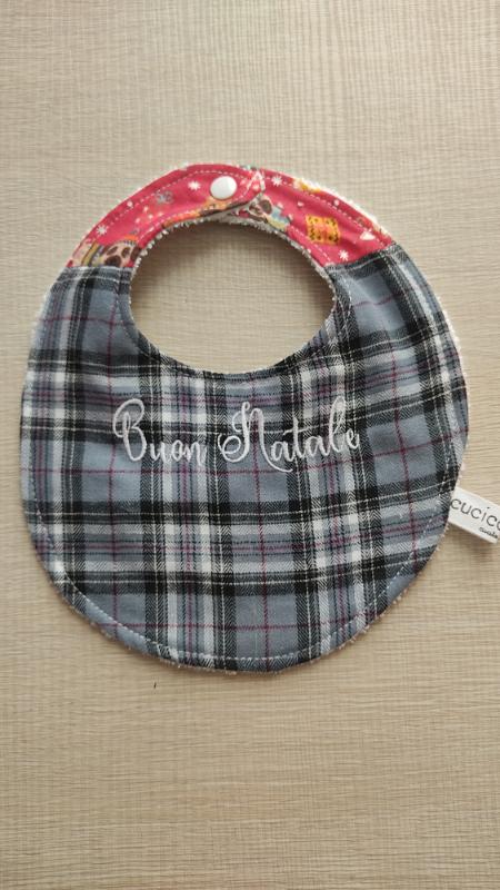 Bavaglino Natalizio Tartan Cagnolini - immagine 2