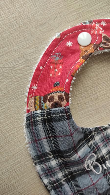 Bavaglino Natalizio Tartan Cagnolini - immagine 4