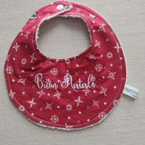 Bavaglino Natalizio Fiocchi e Bulldog Francesi