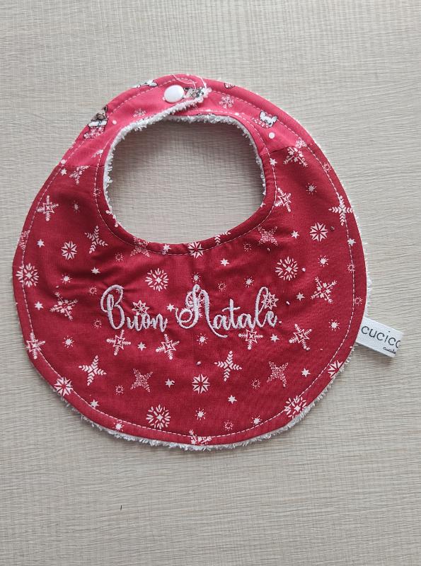 Bavaglino Natalizio Fiocchi e Bulldog Francesi