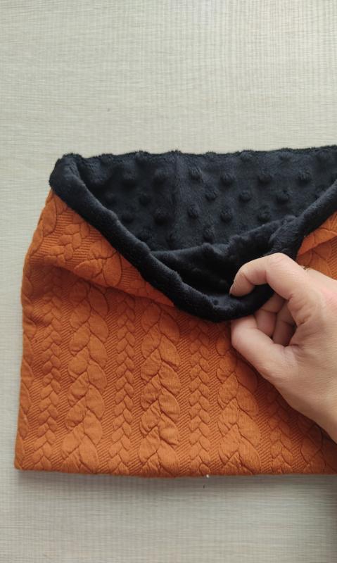 Scaldacollo knit Ruggine interno nero