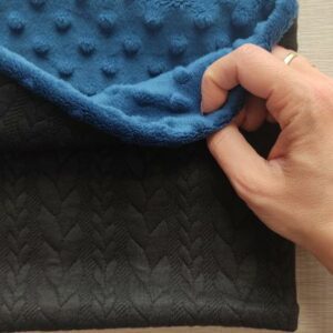 Scaldacollo knit Nero interno blu
