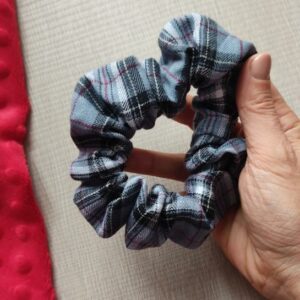 Scrunchie Tartan grigio