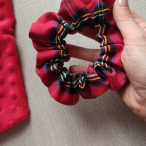 Scrunchie Tartan rosso