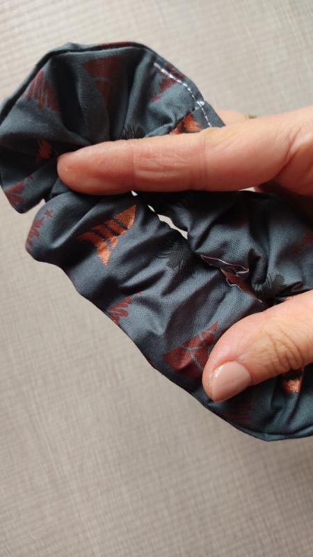 Tris di Scrunchies Alberelli Bianchi Antracite e Verdi - immagine 2