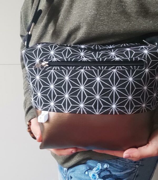 Borsa Tracolla Geometric nero