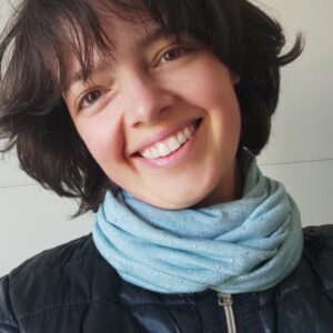 Scaldacollo ad anello maglina acqua pois