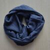 Scaldacollo ad anello mussola blu petit pois