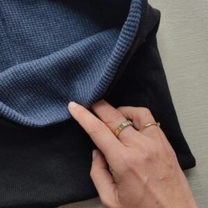 Scaldacollo in maglina nera interno grigio