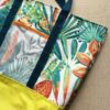 Borsa mare artigianale Garden lime - Pezzo unico, grande e super colorata - immagine 13