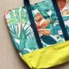 Borsa mare artigianale Garden lime - Pezzo unico, grande e super colorata - immagine 3