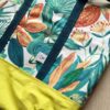 Borsa mare artigianale Garden lime - Pezzo unico, grande e super colorata - immagine 10