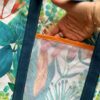 Borsa mare artigianale Garden lime - Pezzo unico, grande e super colorata - immagine 12