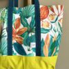 Borsa mare artigianale Garden lime - Pezzo unico, grande e super colorata - immagine 7