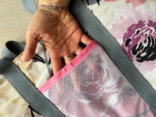 Borsa mare artigianale Maxi fiori - Pezzo unico, grande e super colorata - immagine 7