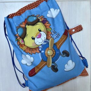 Sacchetta Zainetto Leone aeroplano