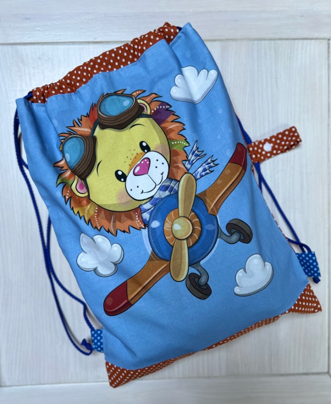 Sacchetta Zainetto Leone aeroplano