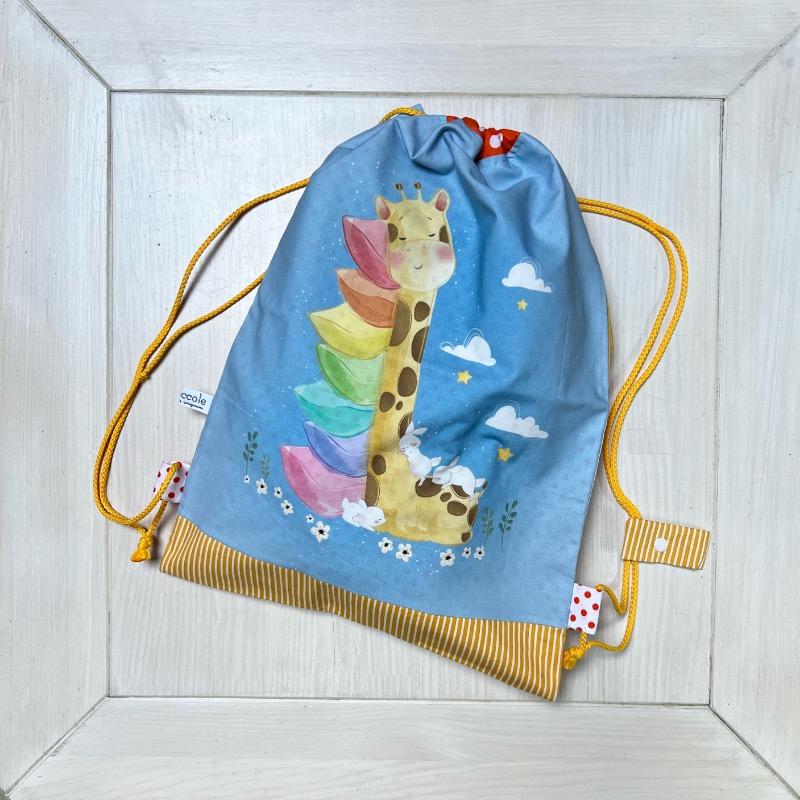 Sacchetta Zainetto Giraffa arcobaleno - immagine 3