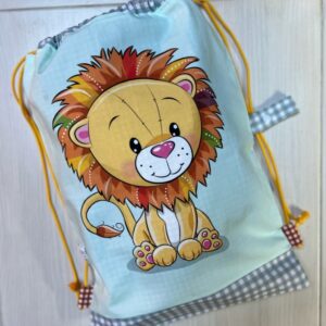 Sacchetta Zainetto Leone fondo menta