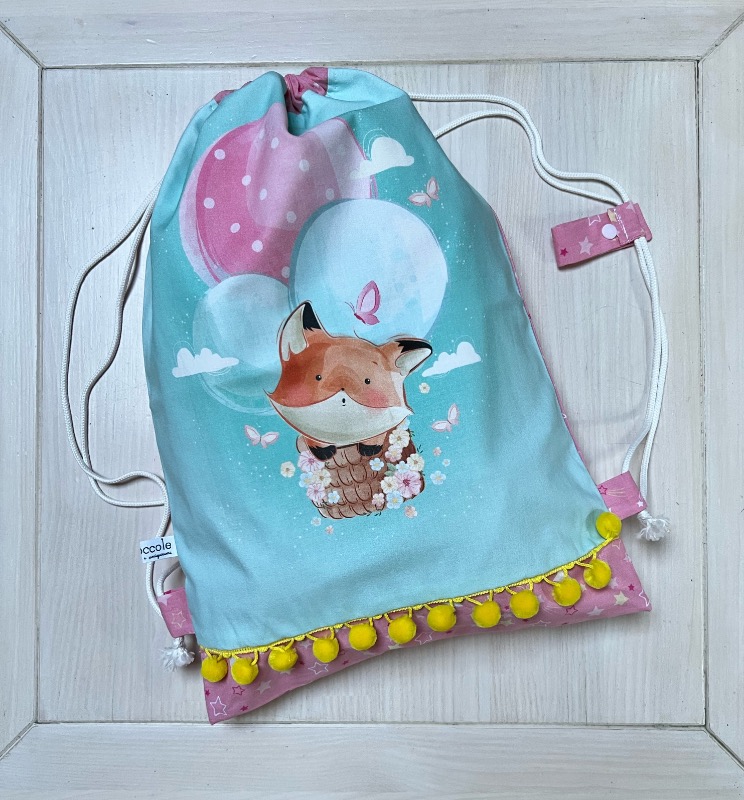 Sacchetta Zainetto Volpe mongolfiera