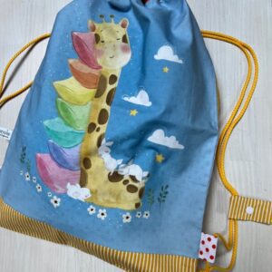 Sacchetta Zainetto Giraffa arcobaleno