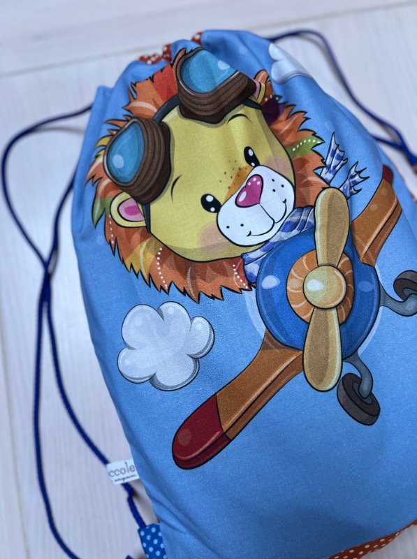 Sacchetta Zainetto Leone aeroplano - immagine 3