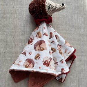 Doudou Riccio per Neonato Personalizzato in Cotone – Compagno per la Nanna Fatto a Mano