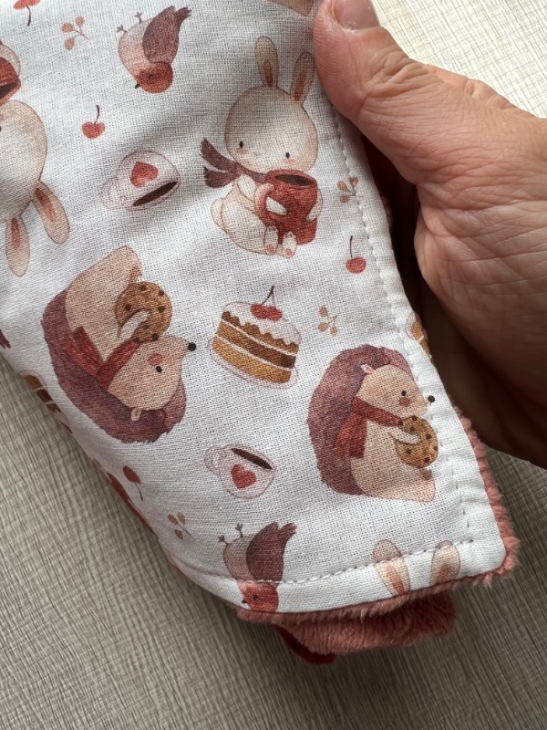 Doudou Riccio per Neonato Personalizzato in Cotone – Compagno per la Nanna Fatto a Mano - immagine 4