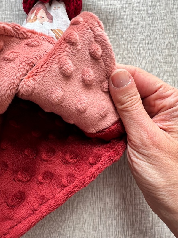 Doudou Riccio per Neonato Personalizzato in Cotone – Compagno per la Nanna Fatto a Mano - immagine 2