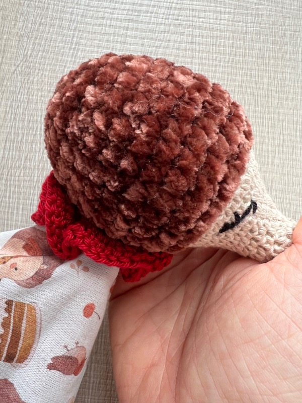 Doudou Riccio per Neonato Personalizzato in Cotone – Compagno per la Nanna Fatto a Mano - immagine 3