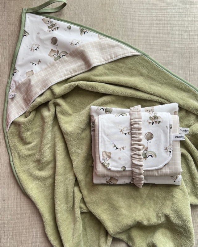 Set Nascita Orsetti verde salvia