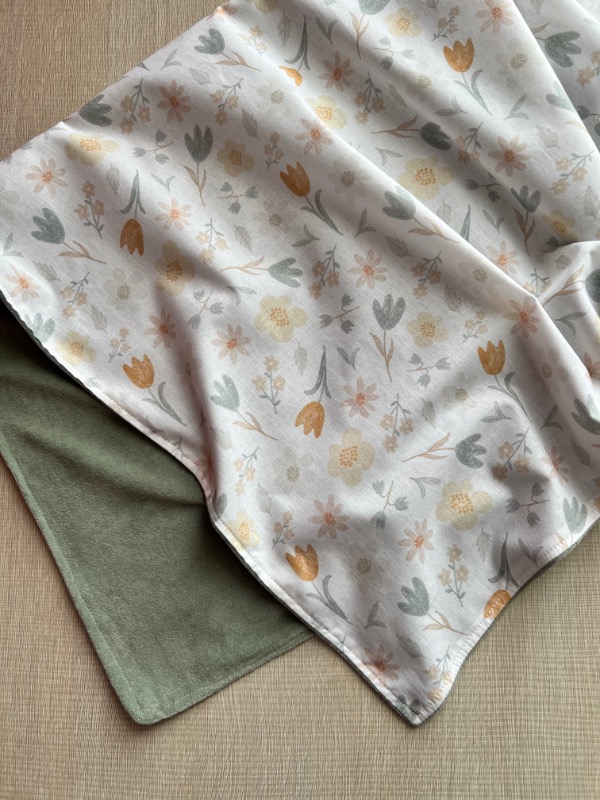 Copertina in ciniglia Fiori di campo