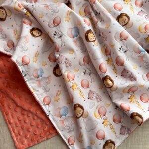 Copertina in pile Animaletti Palloncini