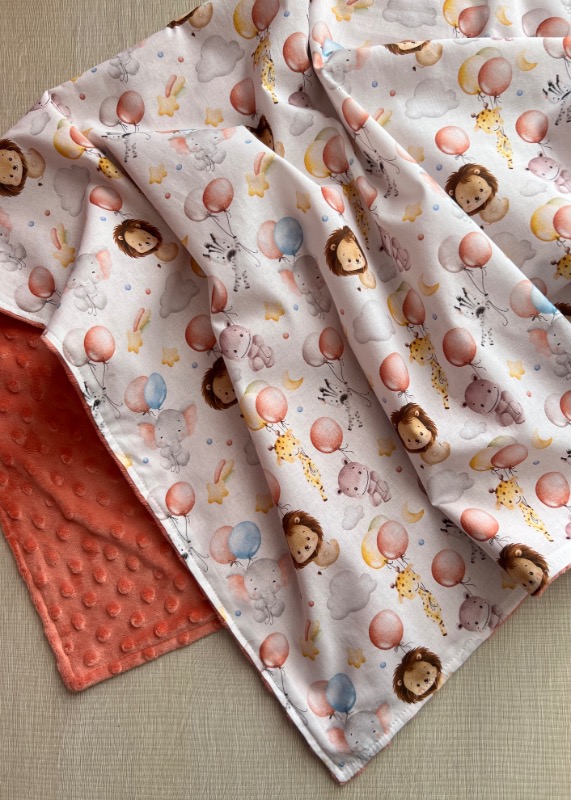 Copertina in pile Animaletti Palloncini