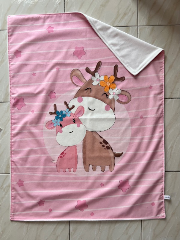 Copertina in ciniglia Mamma Giraffa