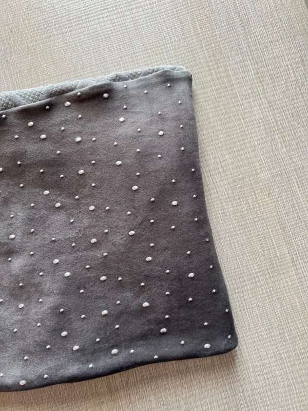 Scaldacollo ad anello grigio pois argento - immagine 5