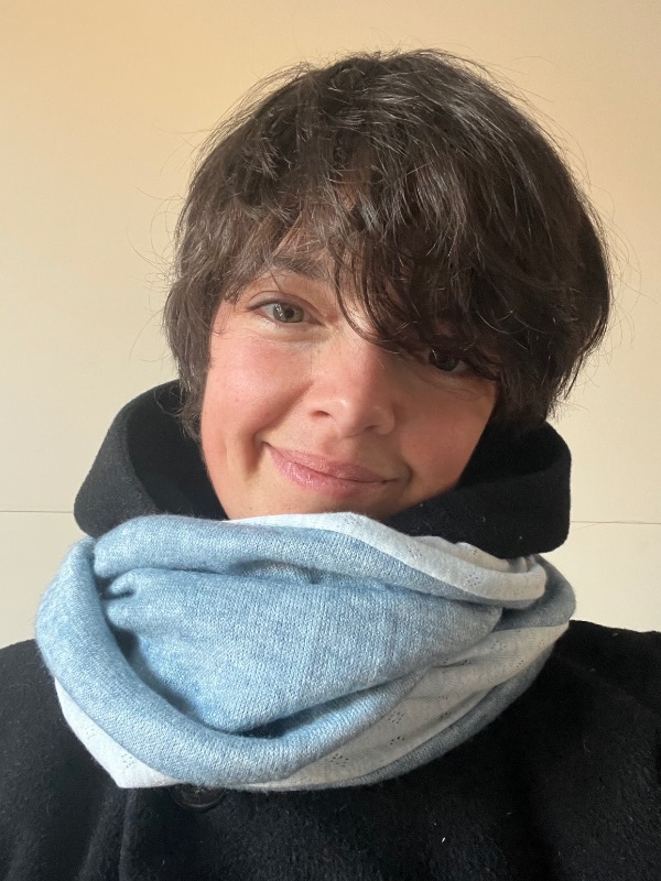 Scaldacollo ad anello maglina azzurra - immagine 7