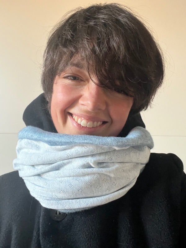 Scaldacollo ad anello maglina azzurra - immagine 9