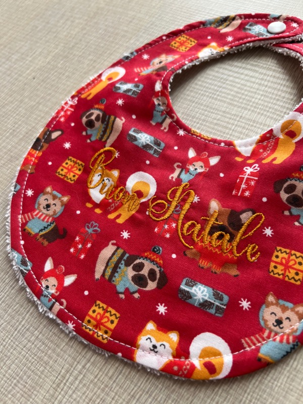 Bavaglino Natalizio Cagnolini Buon Natale