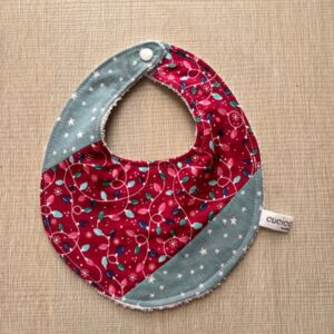 Bavaglino Natalizio Lucine colorate e Stelline polvere