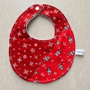 Bavaglino Natalizio Bulldog Francesi e stelline